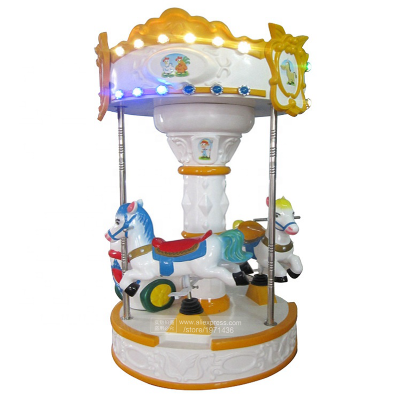 Coin Operated Kiddie Ride - Kuda Putar Fiberglass Dekorasi Natal Mesin